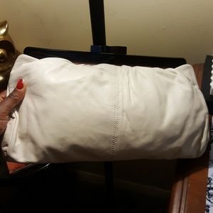 Off-white Lord & Taylor vintage clutch bag